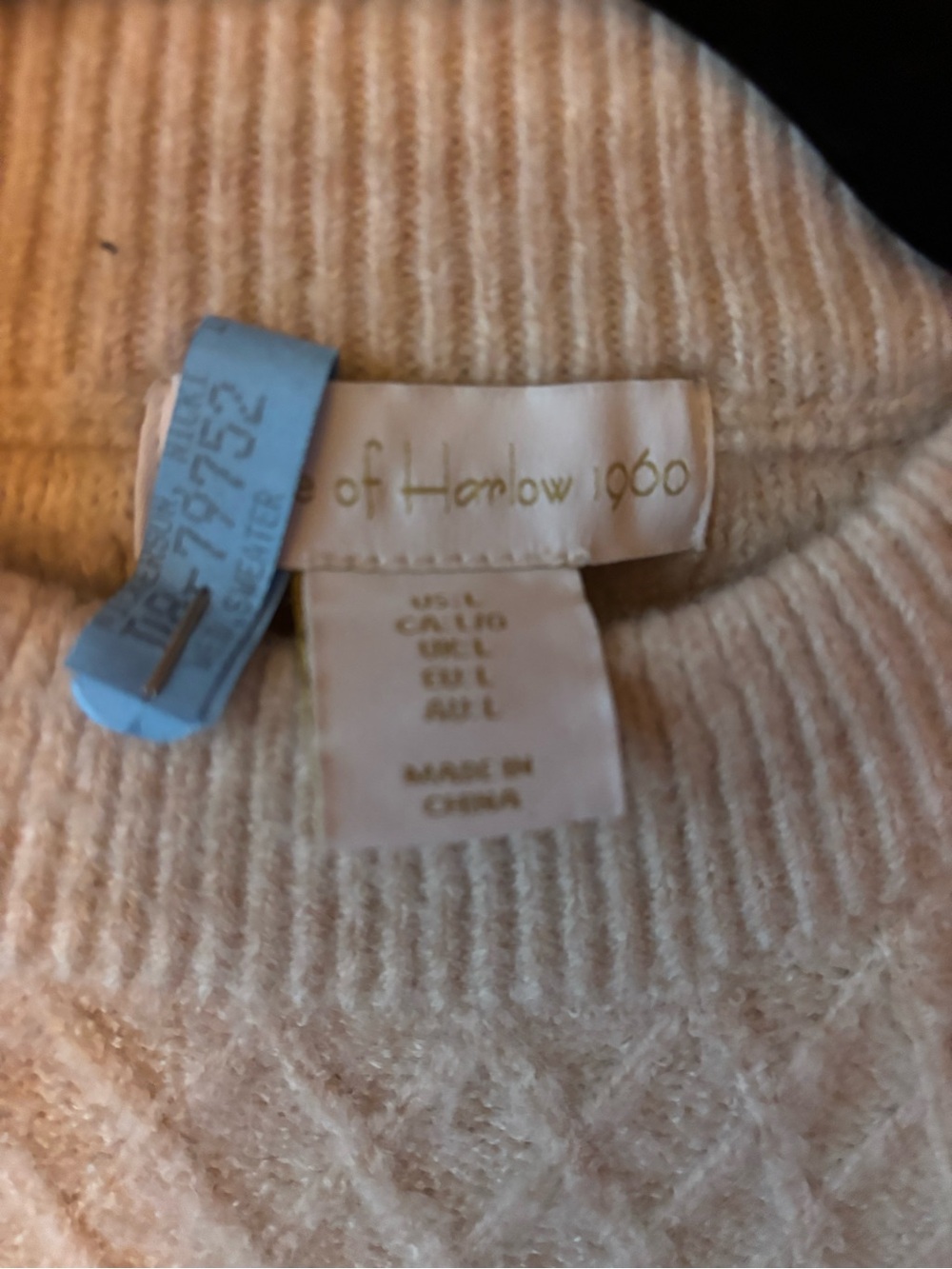 House of Harlow 1969 Cream Cable-Knit bolero Large NWOT - Picture 4 of 5